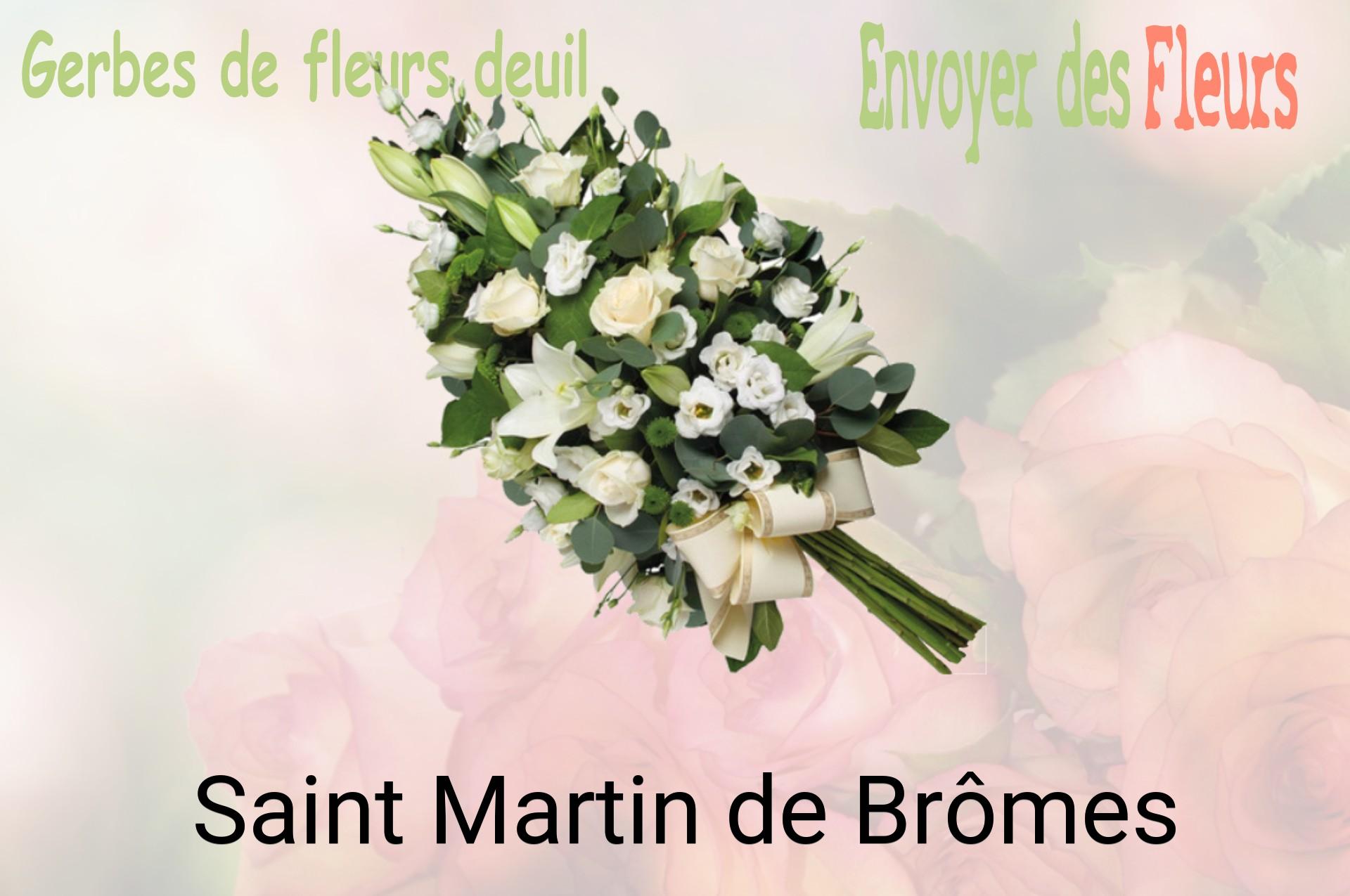 Gerbe de fleurs de deuil livrée à Saint-Martin-de-Brômes